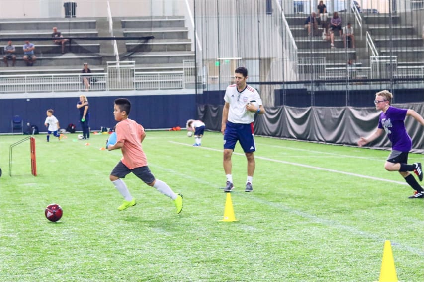 The St. James Soccer Camp instruction
